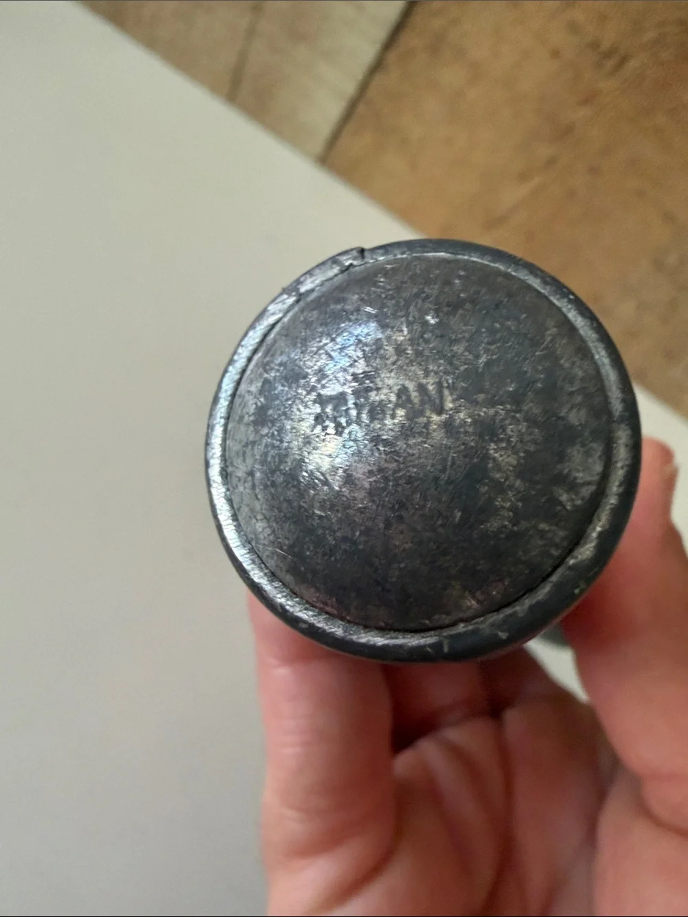Vintage Aluminum Primitive Metal Ice Cream Scoop